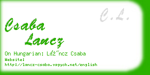 csaba lancz business card